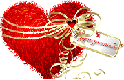 Gif animé coeur avec étiquette